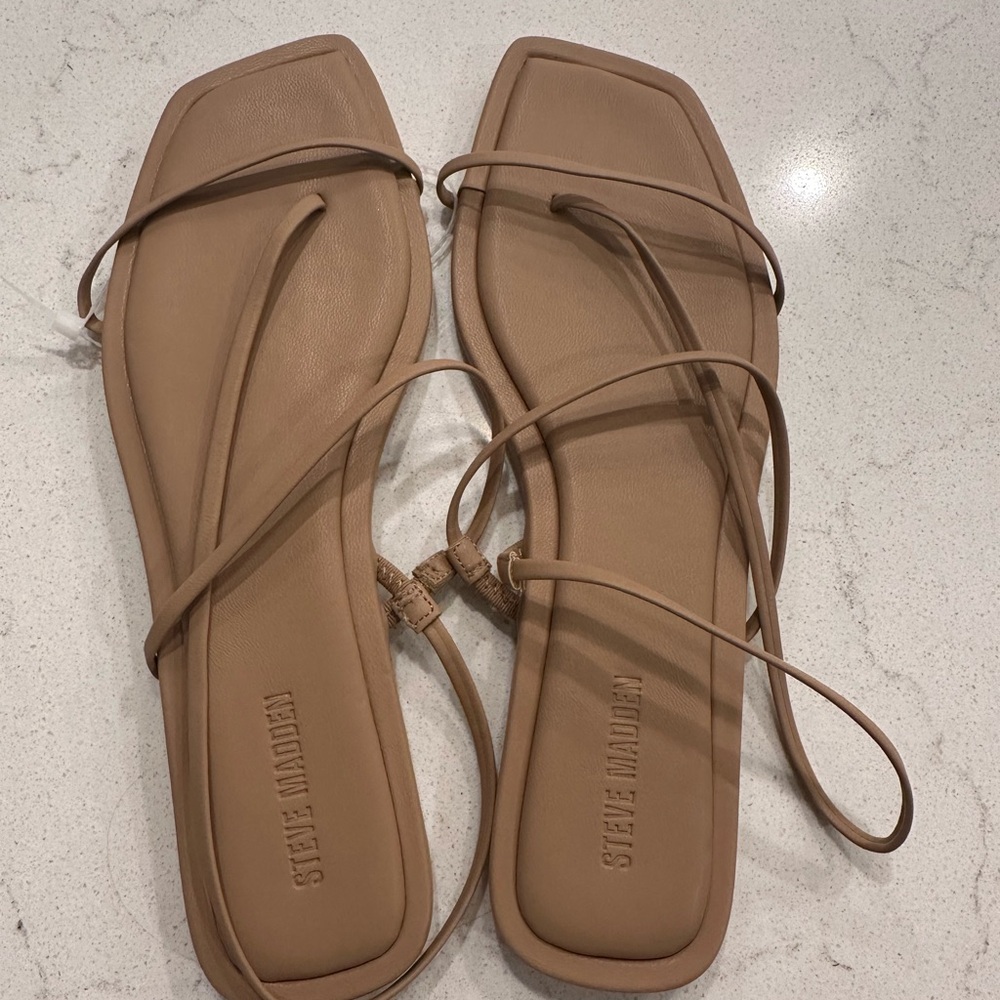Steve Madden Tan Minimalist Sandals